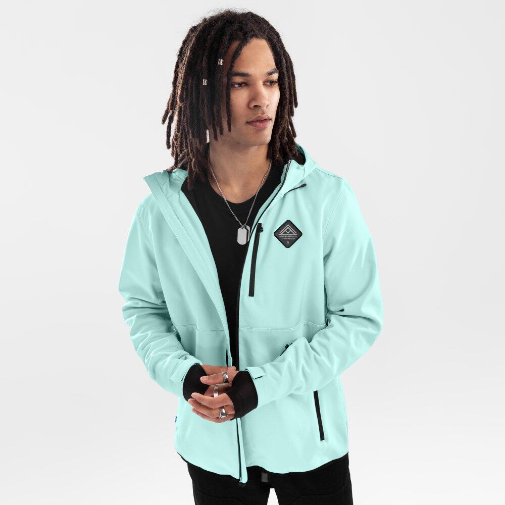Veste softshell W2 Senja LF Turquoise homme 3 couches imperméable 2/7