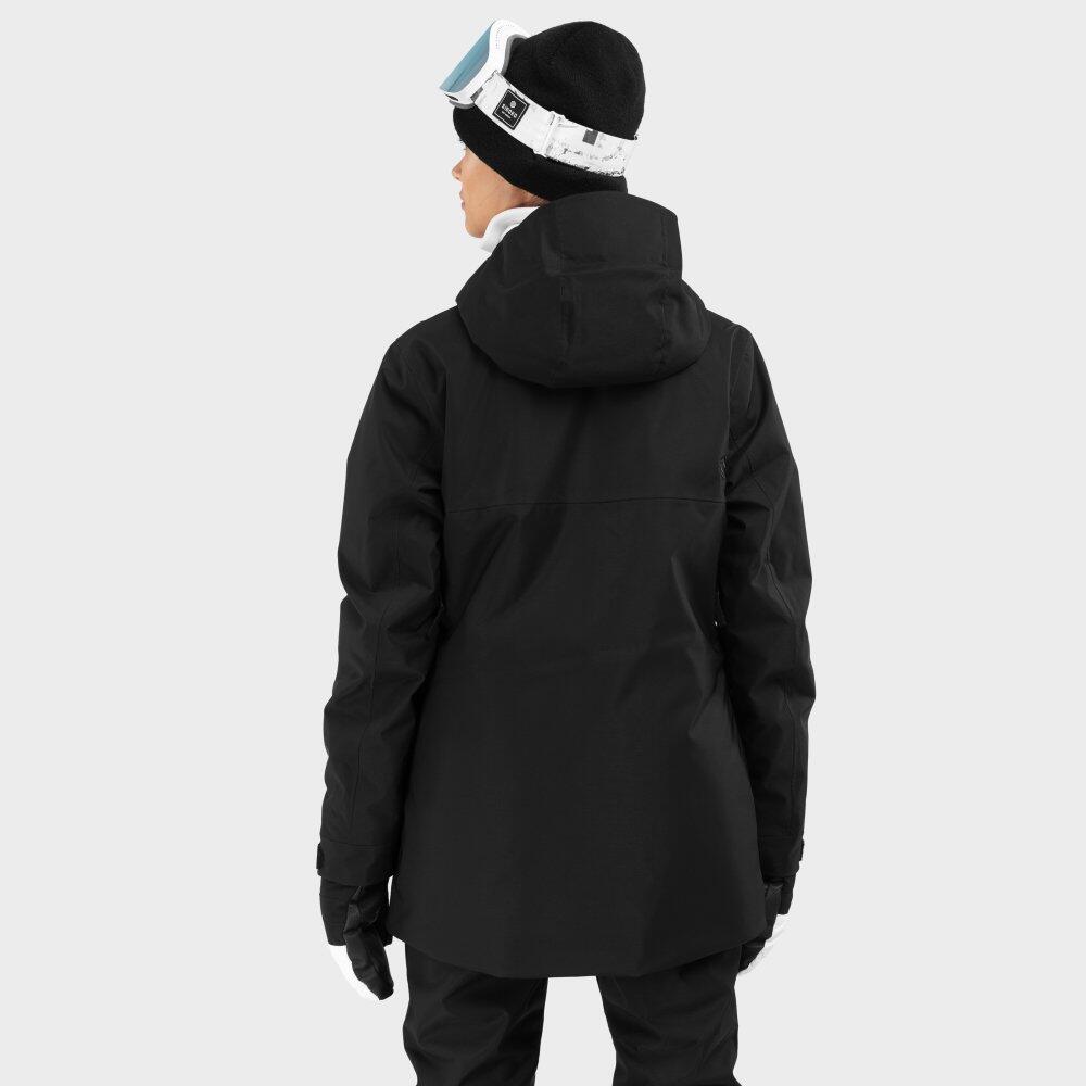 Casaco de snowboard premium para mulher Desportos de inverno SRX Gstaad Preto 2/7