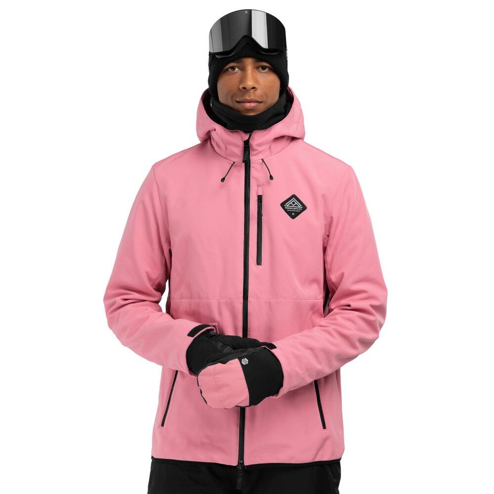 Casaco de snowboard para homem desportos de inverno w2 lollipop rosa chiclete