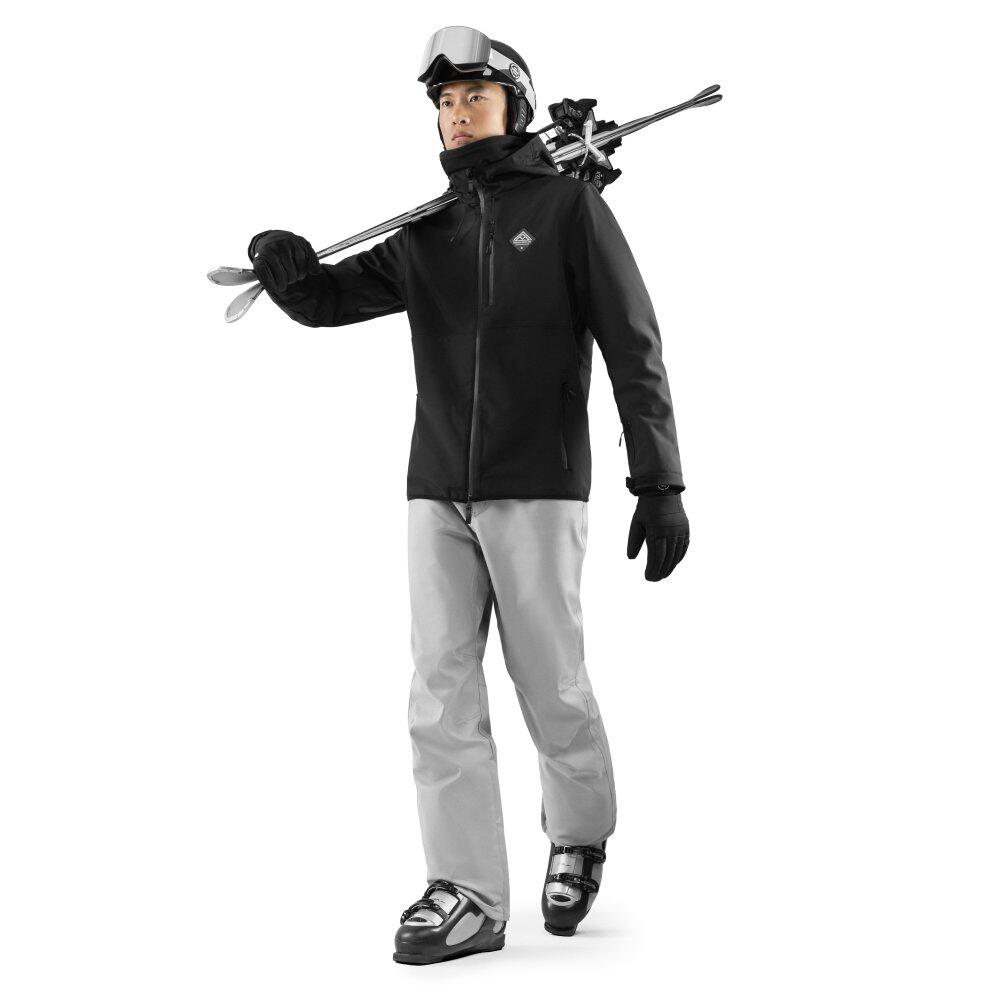 Giacca da snowboard W2 McKinley uomo softshell 3 strati nera 3/8