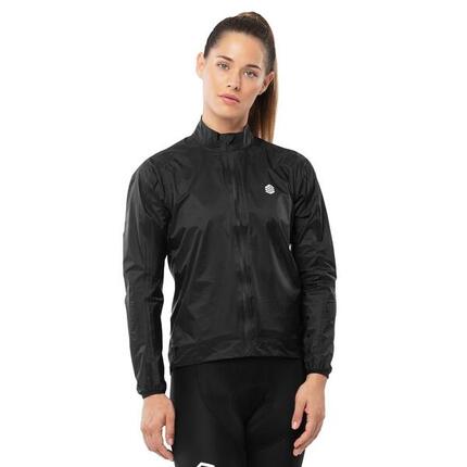 Veste de pluie vélo femme Cyclisme J2 Troumouse Noir