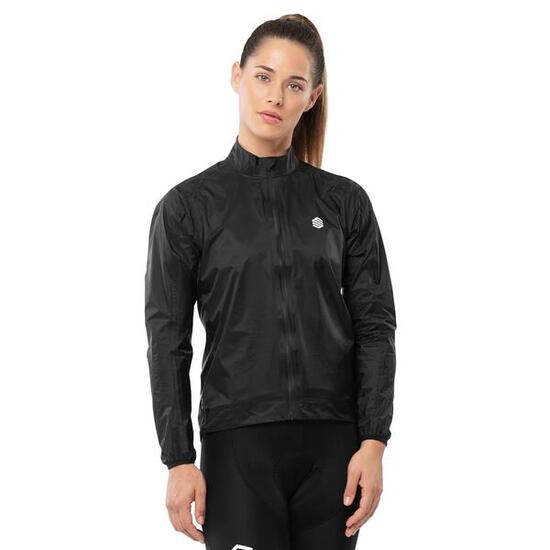 Veste de pluie vélo femme Cyclisme J2 Troumouse Noir