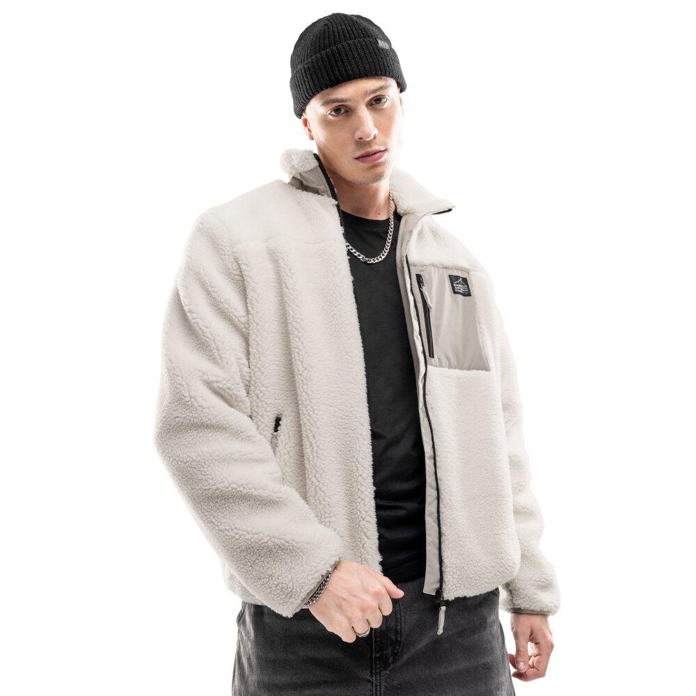 SIROKO Heren Lifestyle sherpa jas Inari Beige