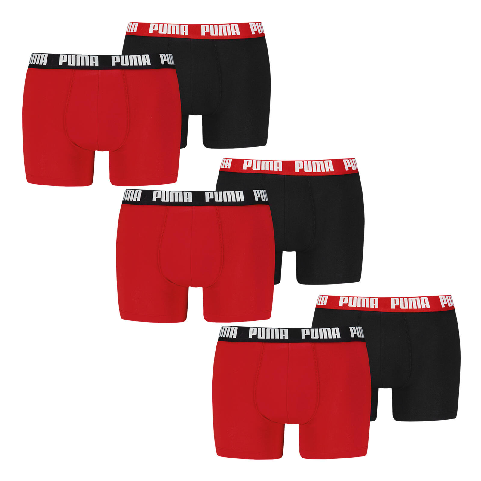 PUMA Unterhosen 6er Pack weich atmungsaktiv Herren - Boxers Comfort Stretch