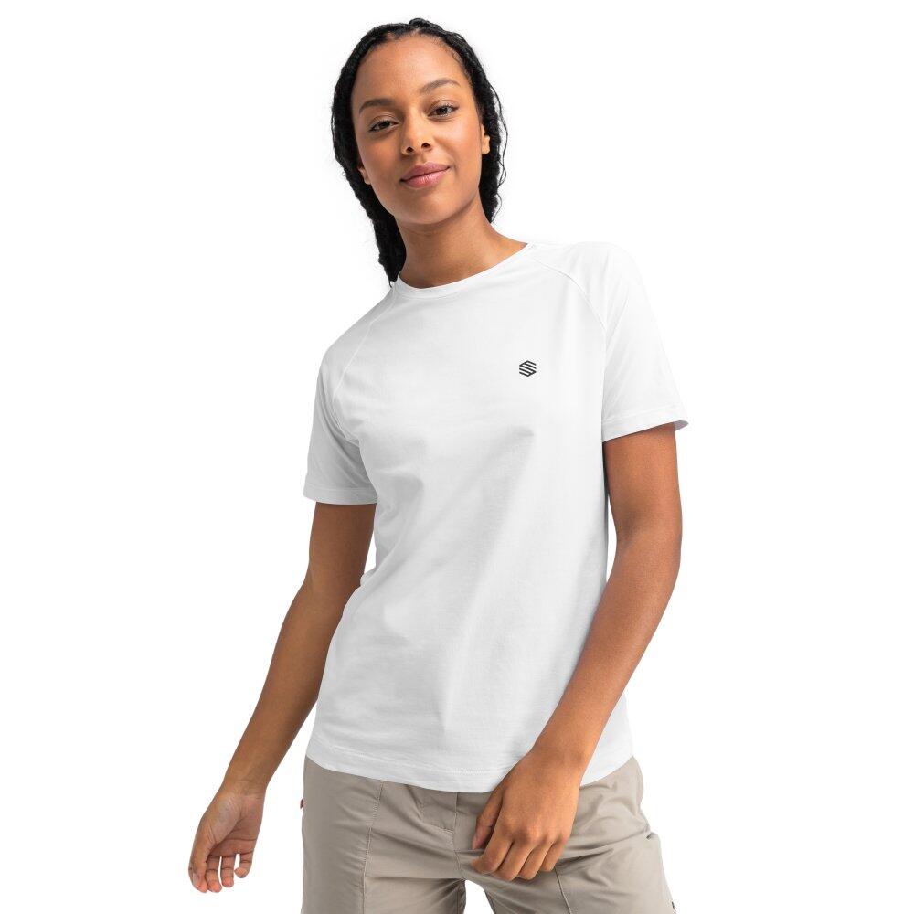 SIROKO Damen Wandern kurzärmeliges wander-t-shirt für Plitvice Weiß