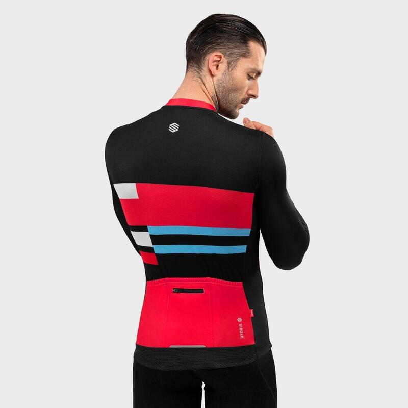 Pánský cyklistický dres s dlouhým rukávem M2 Riemst Černá