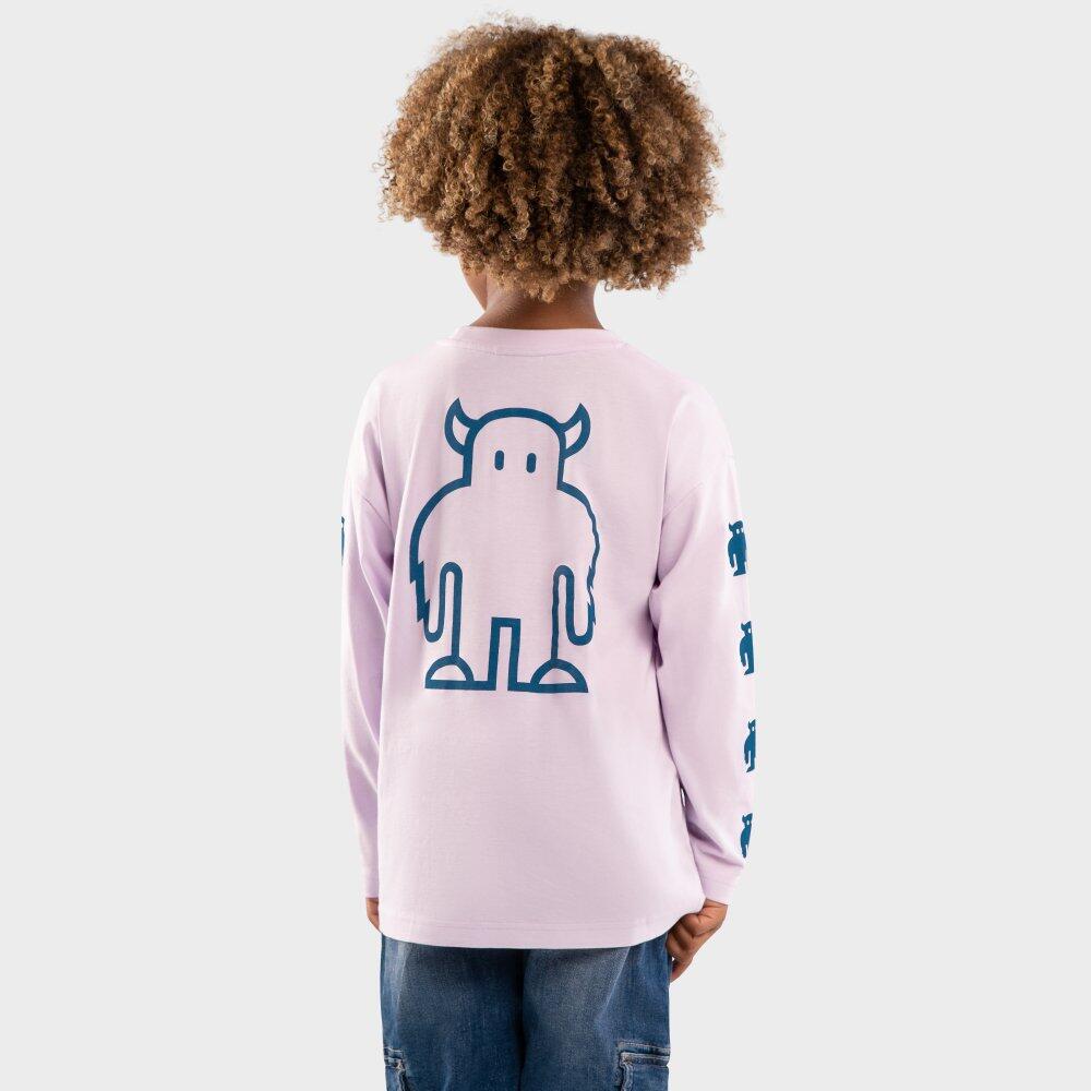 Kinder Lifestyle Langärmeliges Baumwoll-T-Shirt für Jungen Bungee Lila 2/7