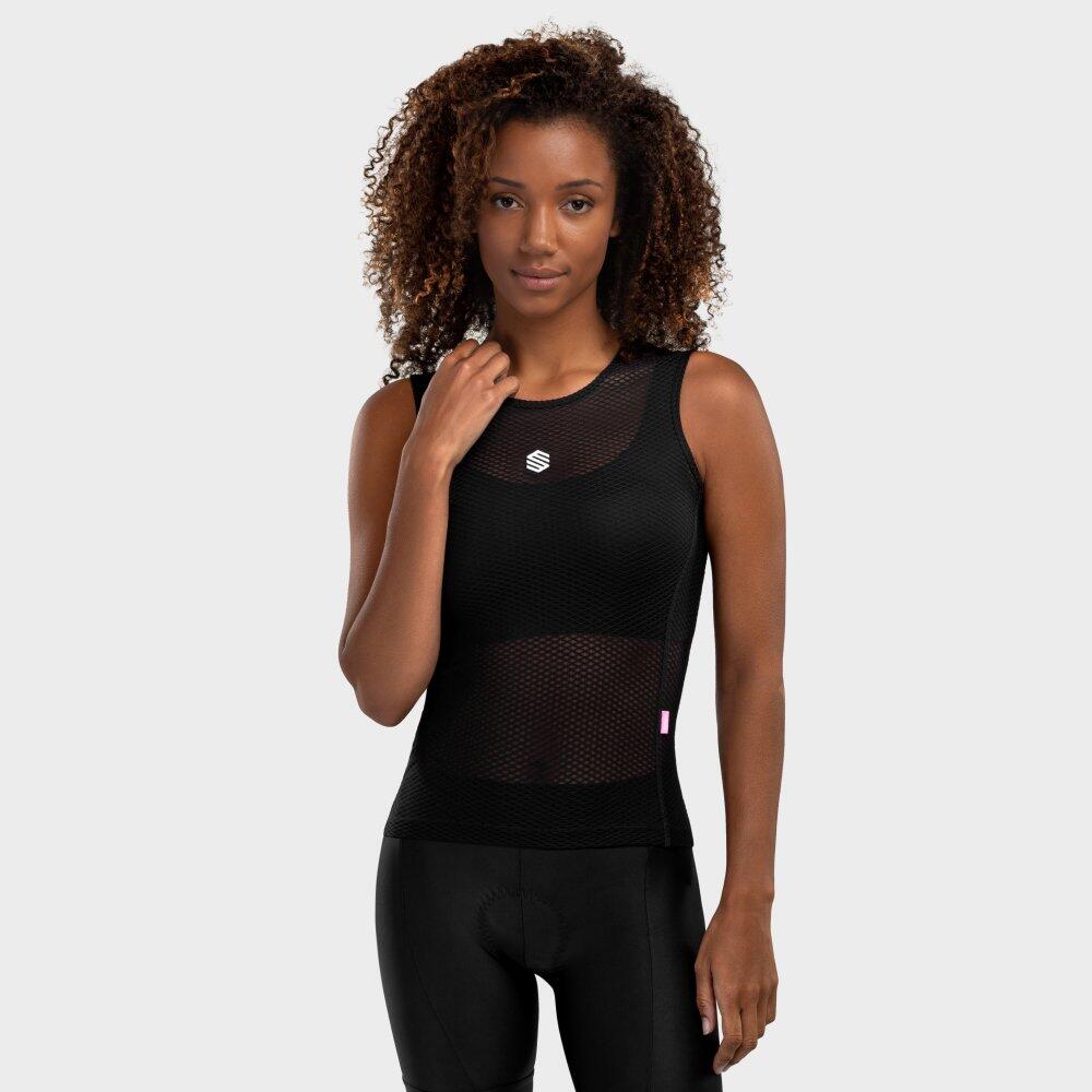 Maglia intima tecnica ciclismo da donna Landscape Nero 2/7