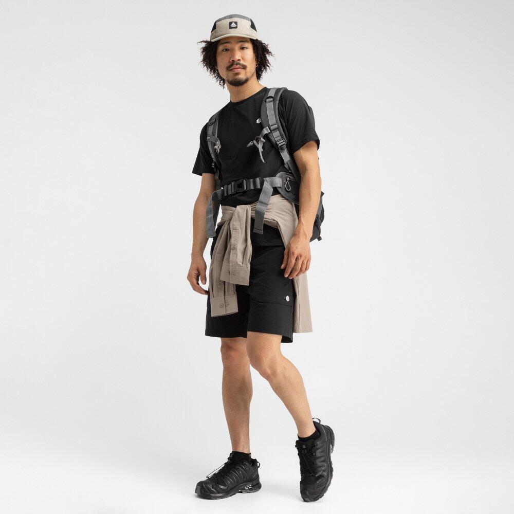 T-shirt randonnée manches courtes homme Cave Noir 3/8