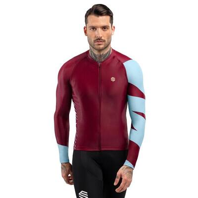 Heren wielrennen wielershirt lange mouw m2 road trip bordeaux