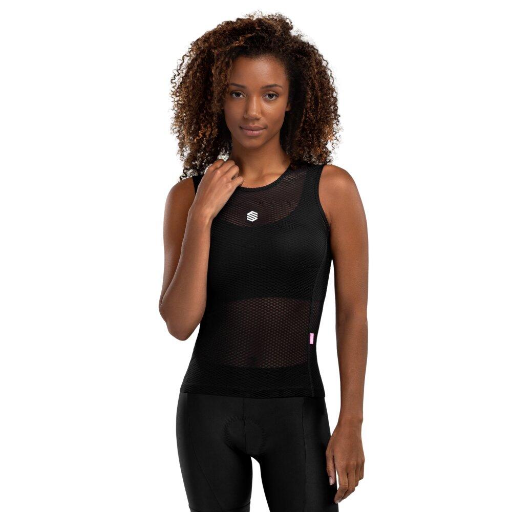 Maglia intima tecnica ciclismo da donna Landscape Nero 1/7