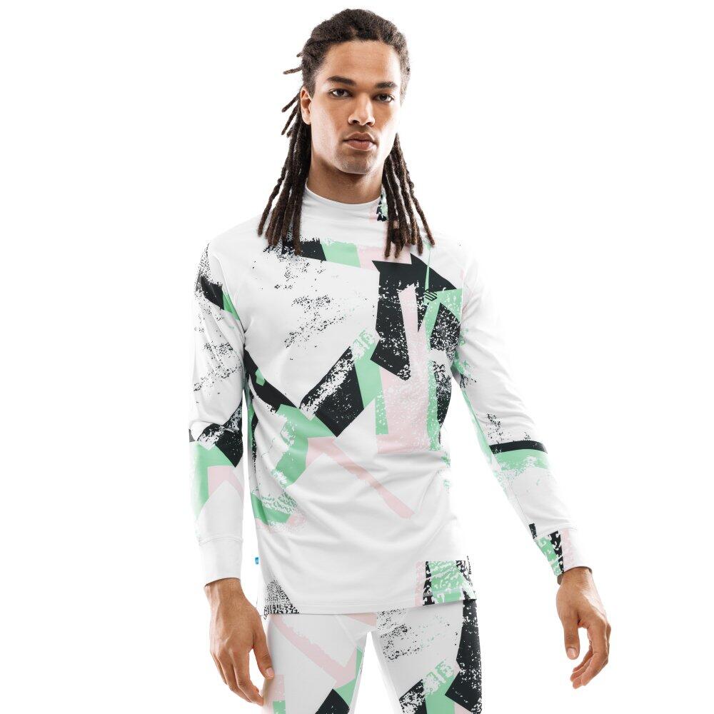 Men Winter sports thermal base layer top SLUSH Tangle Multicolor