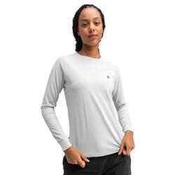 T-shirt randonnée manches longues femme Ascend Gris