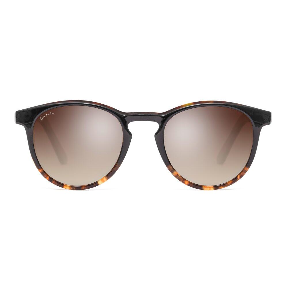 SIROKO Herren und Damen Lifestyle Runde Modesonnenbrille Ibiza Schwarz
