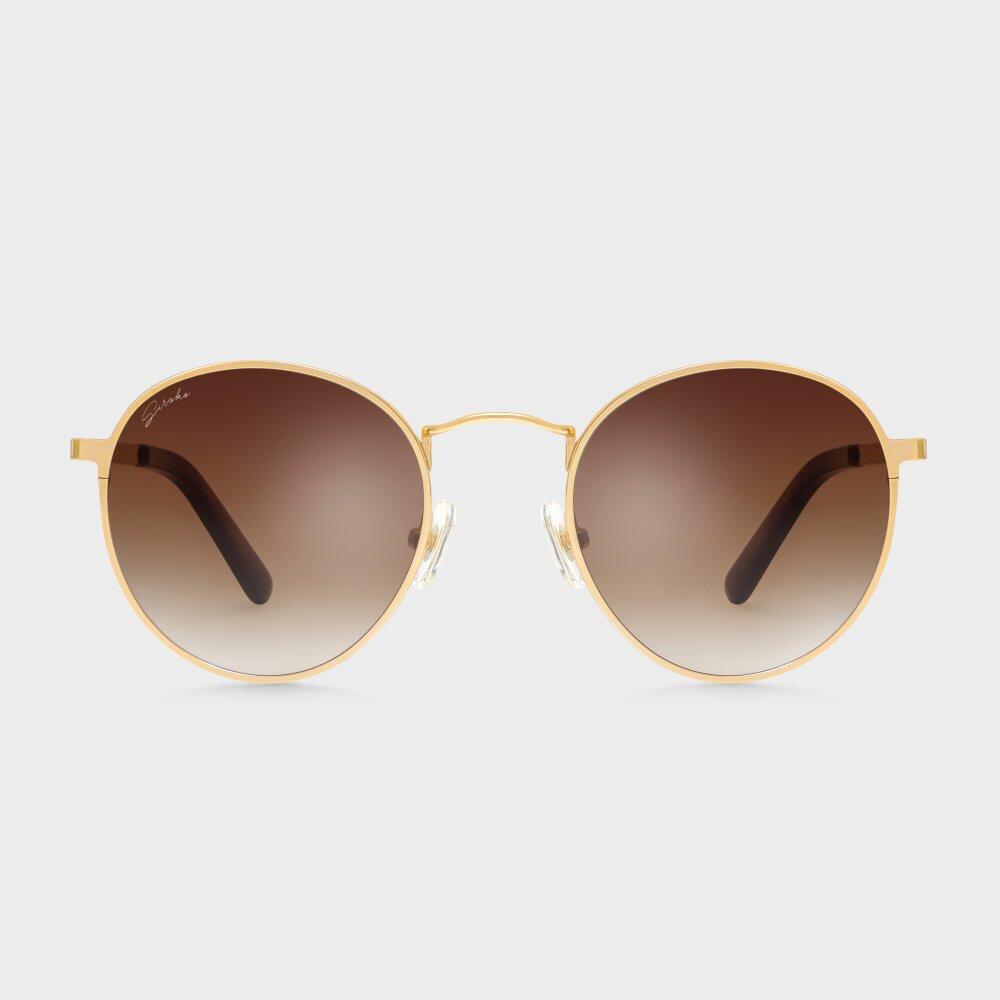 Gafas de sol redondas de acetato lifestyle Hombre y Mujer Camden Marrón 3/7