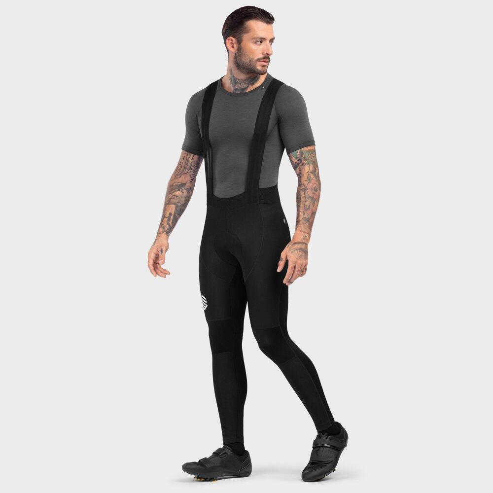 Salopette ciclismo a gamba lunga uomo BX Envalira Nero 3/7