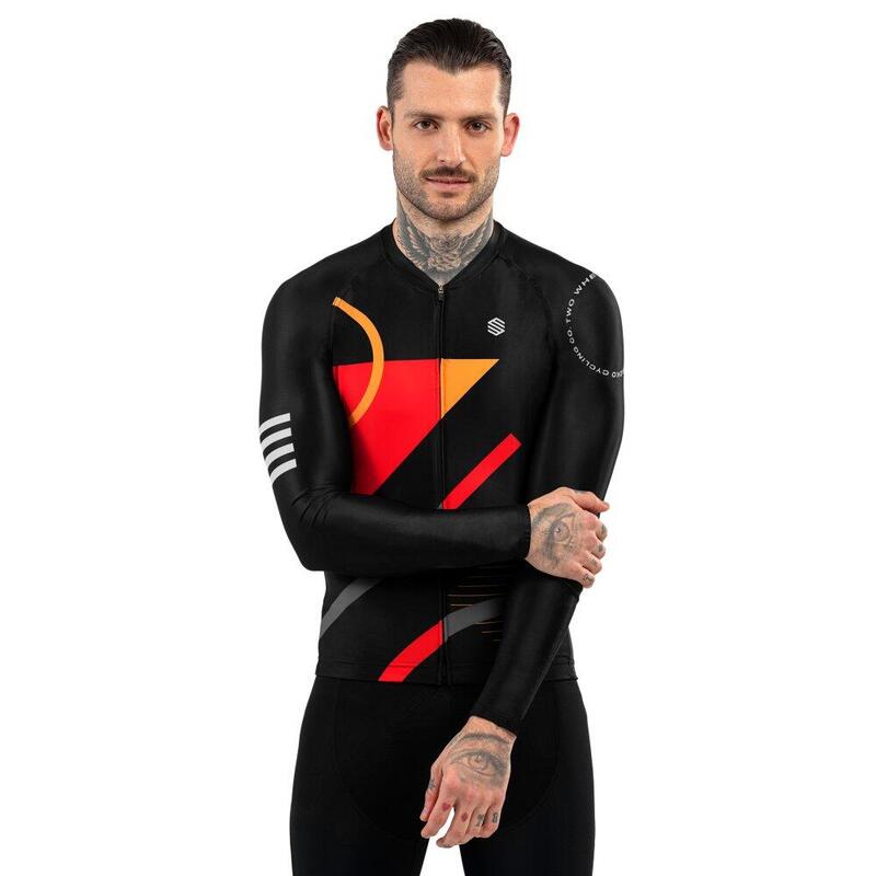 Pánský cyklistický dres s dlouhým rukávem M2 Arizona Černá