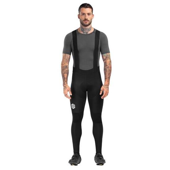 Herren Radsport lange fahrradträgerhose für BX Envalira Schwarz