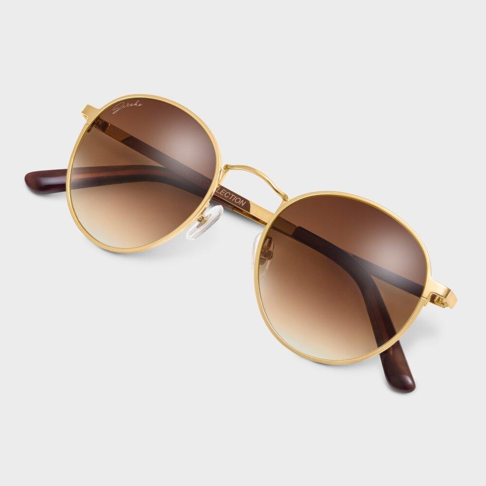 Gafas de sol redondas de acetato lifestyle Hombre y Mujer Camden Marrón 4/7