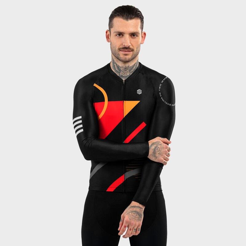 Pánský cyklistický dres s dlouhým rukávem M2 Arizona Černá