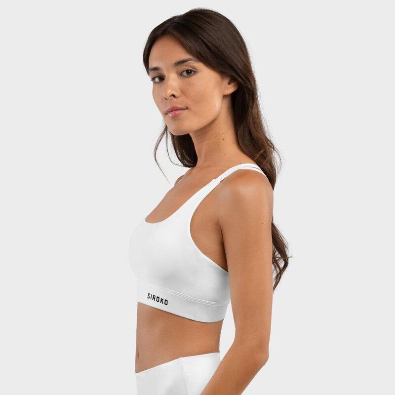 Sujetador deportivo fitness Mujer Balance White Blanco