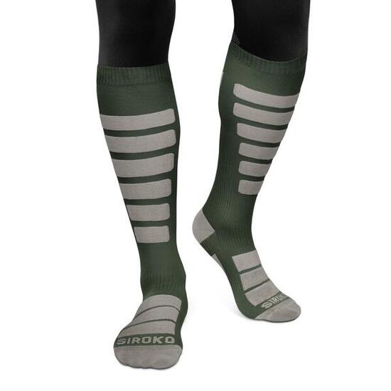 Calze da snowboard Sport invernali Uomo e donna Aoraki Green Verde Militare