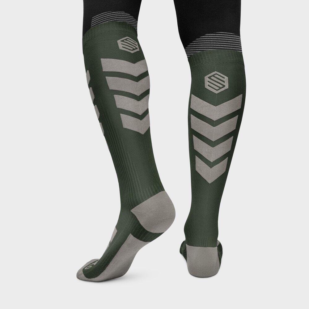 Men & Women Winter sports Snowboard socks Aoraki Green Green 2/7