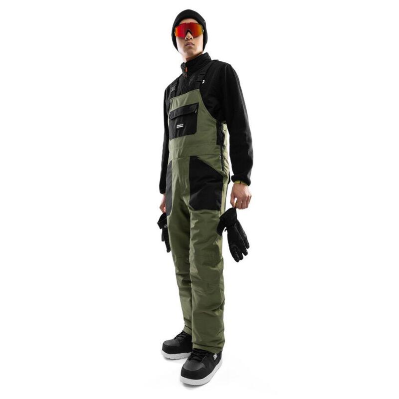 Pánské snowboardové kalhoty s kšandami B1 Klosters Zelená