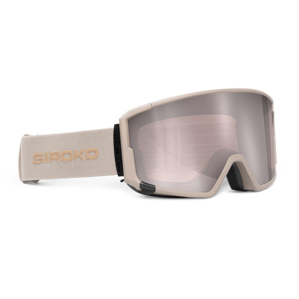 SIROKO Máscara para snowboard e ski Desportos de inverno Homem e mulher G3 Butter Beig