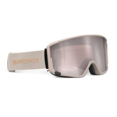 Heren en dames wintersport snowboard- en skibril g3 butter beige
