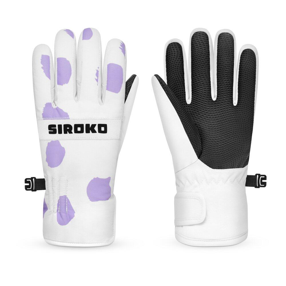 Gants thermiques snowboard et ski enfant Sports d'hiver Enfants Doodle Blanc 3/7