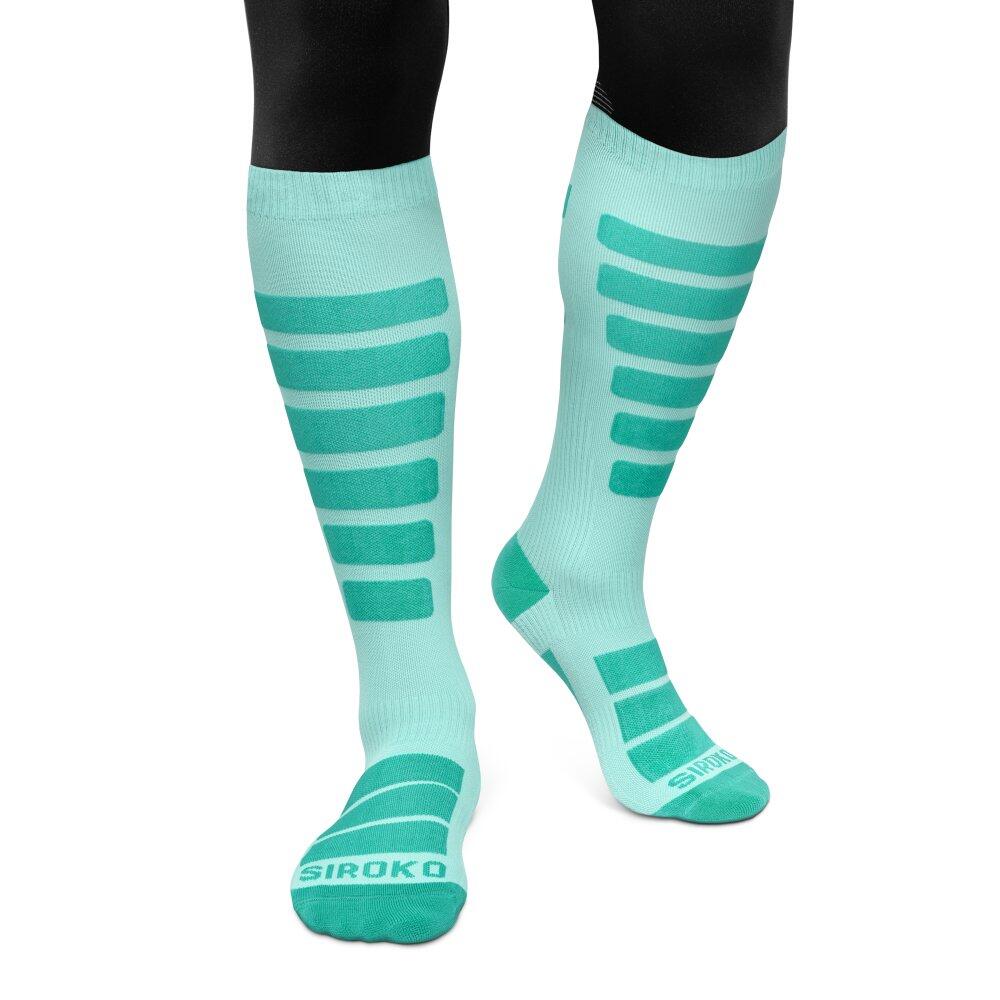 Meias para snowboard desportos de inverno homem e mulher aoraki turquoise turque