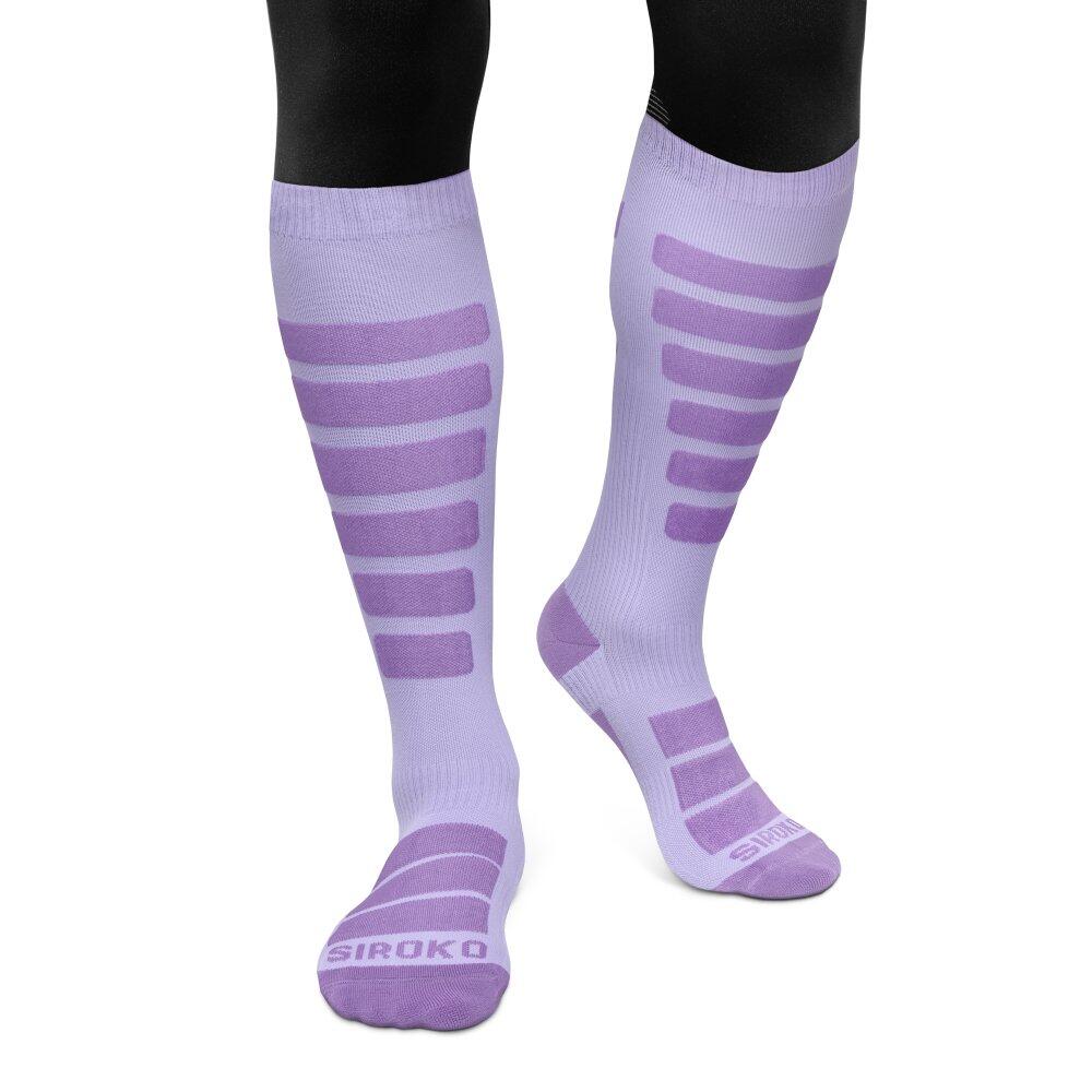 Siroko - Chaussettes De Snowboard Sports D'Hiver Homme Et Femme Aoraki Violet Lavande - Chaussettes - Bleu - 50 Xl/2xl - Decathlon
