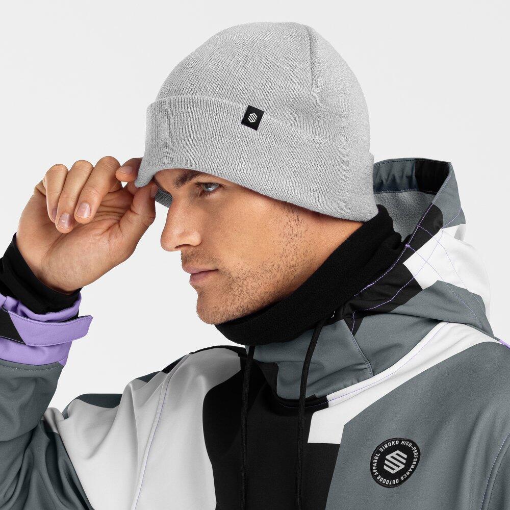 Heren en Dames Wintersport Wintermuts Snowflake Gray Grijs 3/7