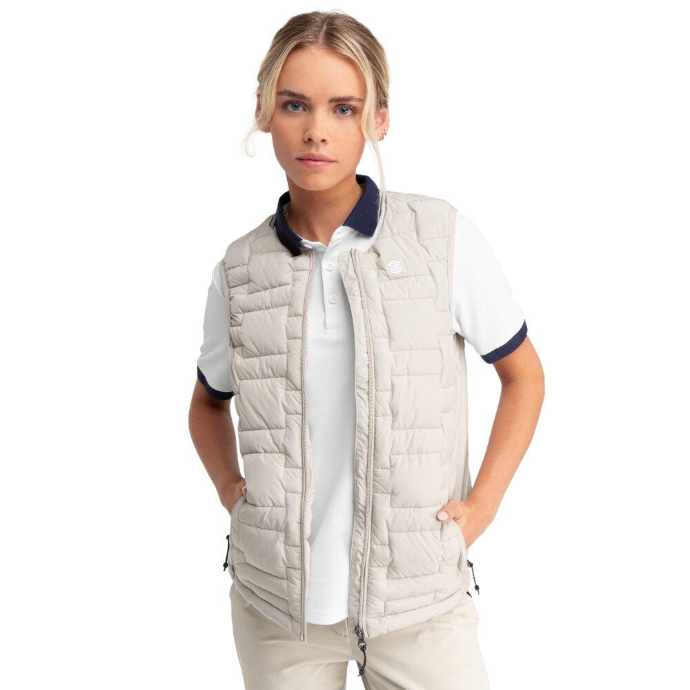 SIROKO Chaleco golf insulado mujer Royal-W Sand Beige