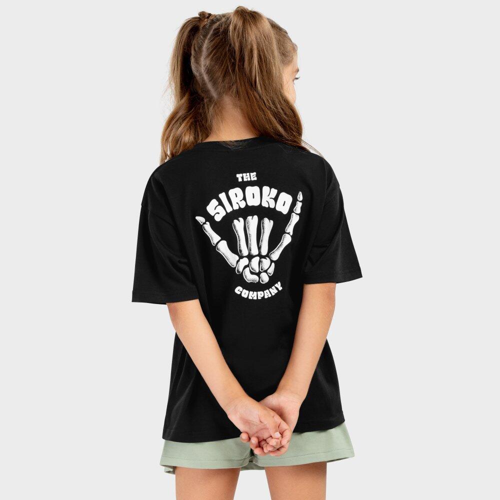 Camiseta algodón manga corta niña lifestyle Niños y Niñas Skeleton-G Negro 2/7