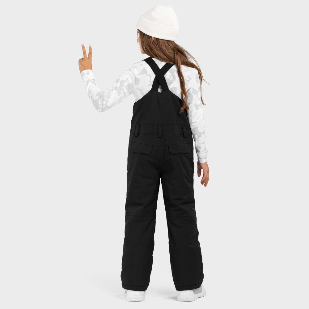 Kinder Wintersport Snowboard-Trägerhose für Mädchen KB1-G Fierce Schwarz 2/7