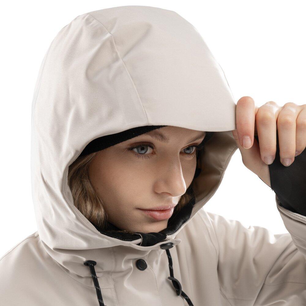 Women Winter sports 's premium snow jacket SRX Saslong Beige 4/8