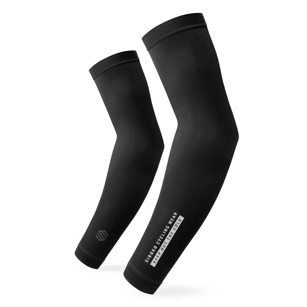 Men & Women Cycling arm warmers and sleeves Thermal arm warmers ColdBlock Black