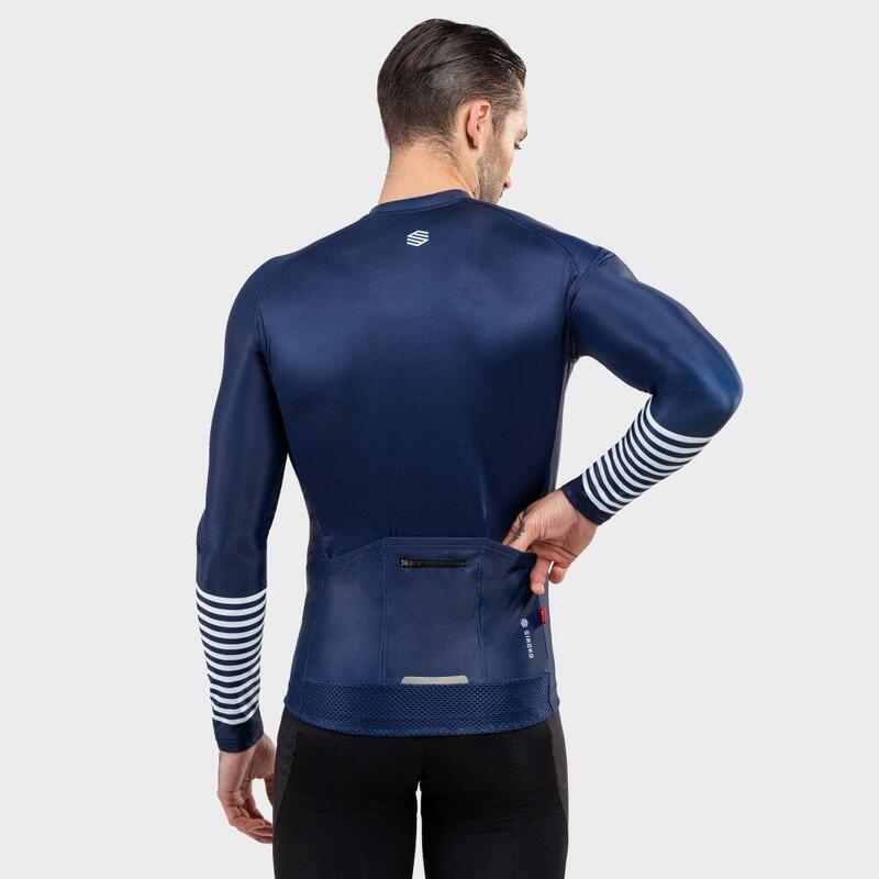 Pánský cyklistický dres s dlouhým rukávem M2 Alpine Námořní Modř