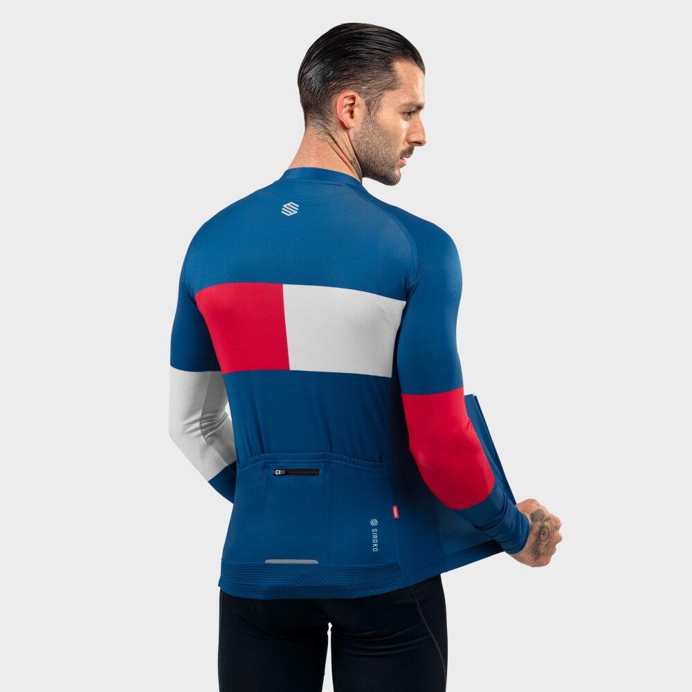 Herren Radsport langärmeliges radtrikot für M2 Vezzana Blau 2/7