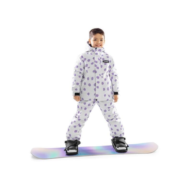 Chlapecké snowboardové kalhoty s kšandami KB1 Polka Fialová