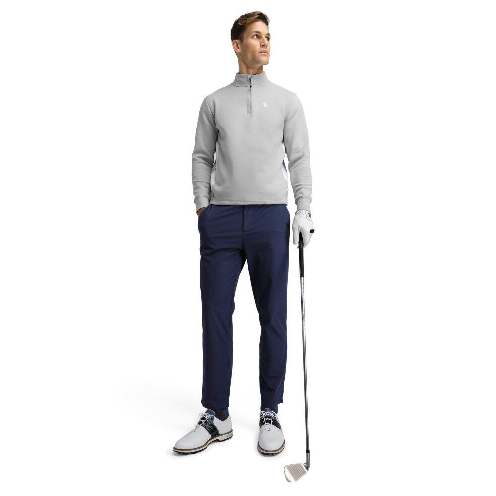 Pull de golf demi-zip homme Divot Gray Gris 3/8