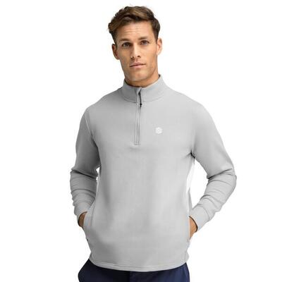 Heren golf trui met kwart rits divot gray grijs