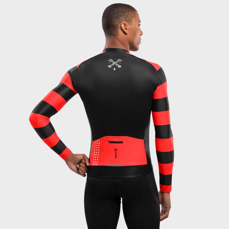 Pánský cyklistický dres s dlouhým rukávem M2 Rider Černá