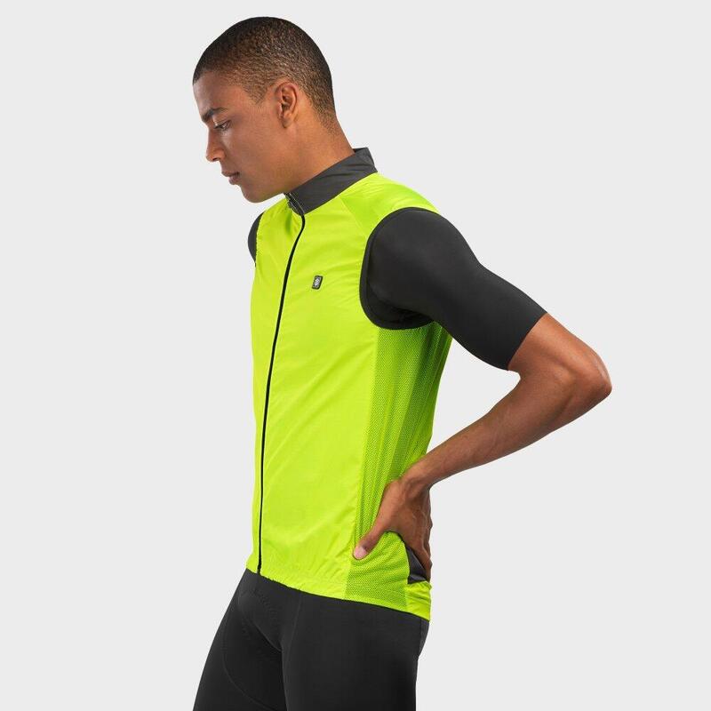Heren Wielrennen winddicht fietsvest V1 Langkawi Neongeel