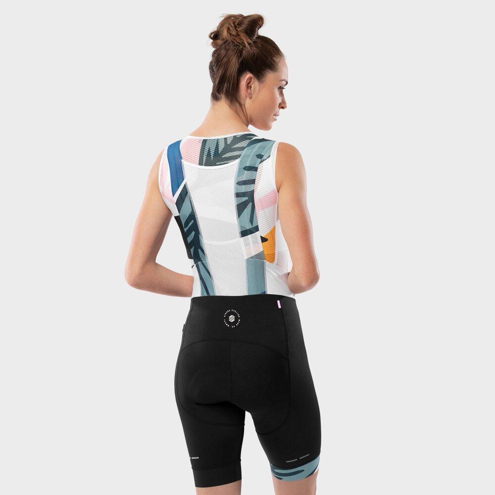 Dames Wielrennen korte fietsbroek BX Jungle Zwart 3/7