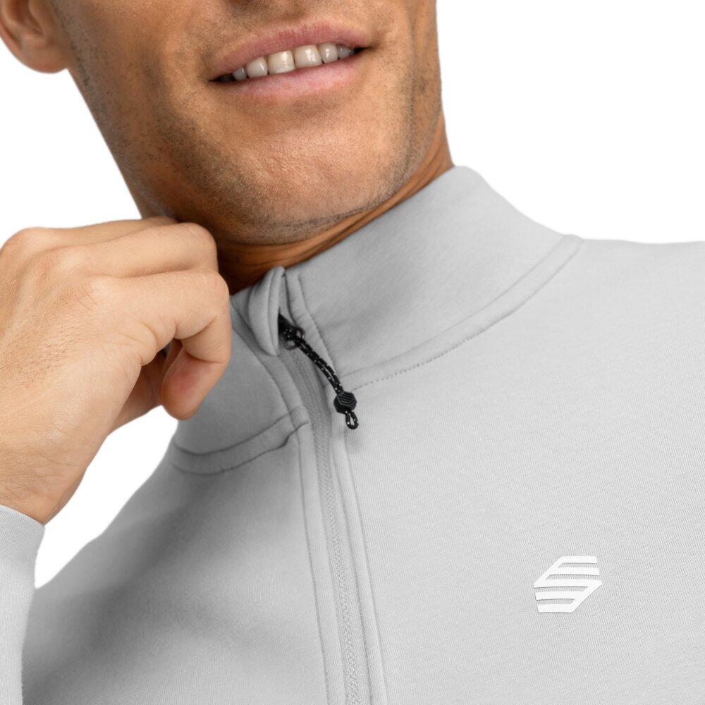 Pull de golf demi-zip homme Divot Gray Gris 4/8