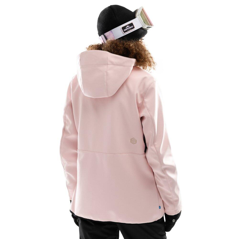 Dames Wintersport snowboardjas W2-W Pastel Roze 2/8