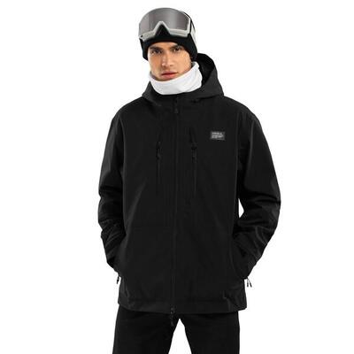 Heren wintersport recco® snowboardjas w5 nix zwart